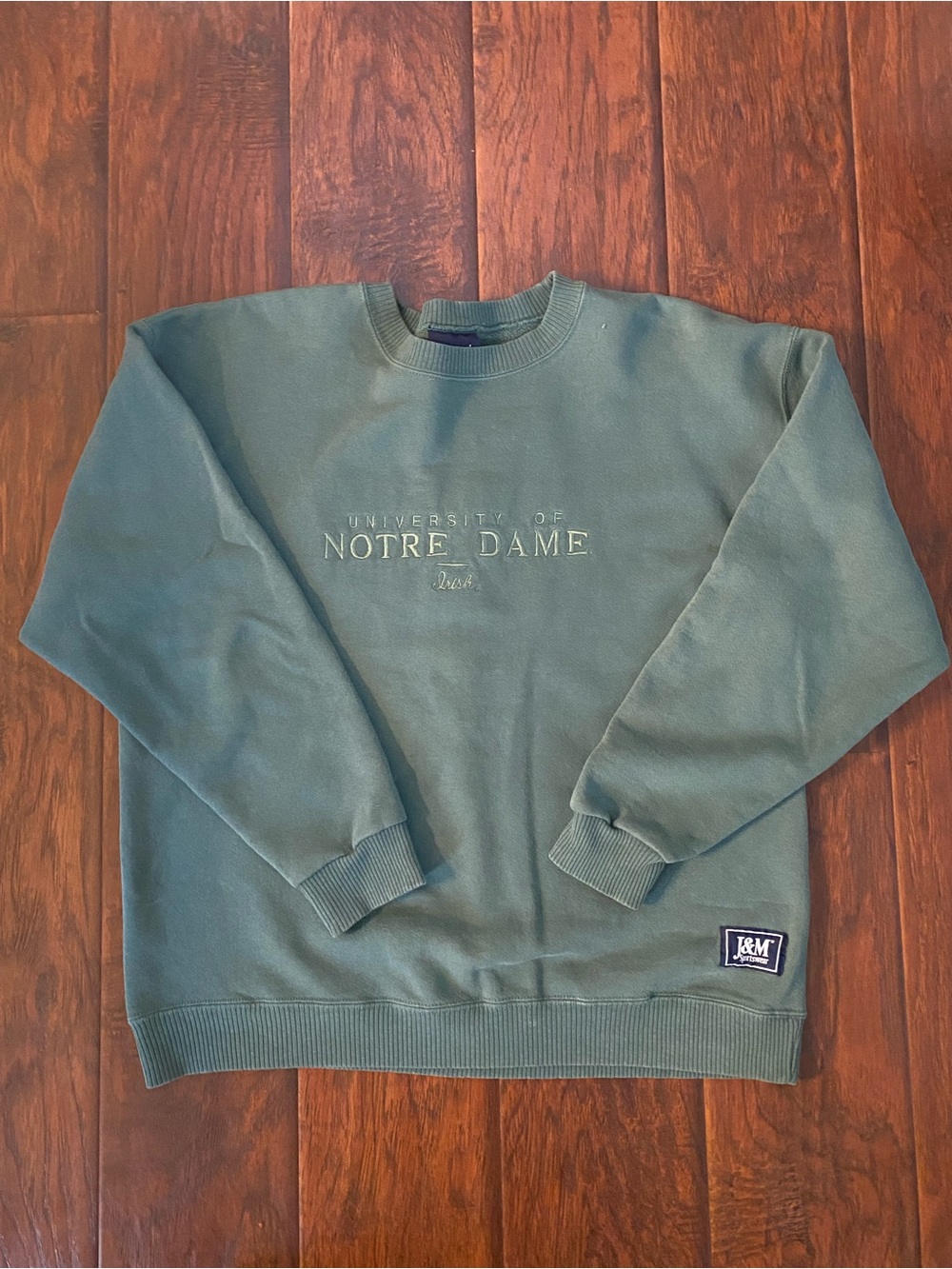 Vintage University of Notre Dame Green Crewneck Sweatshirt